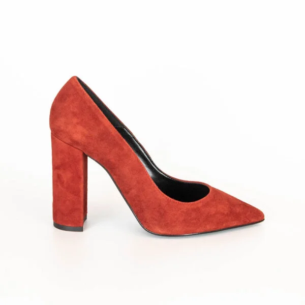 Pantofi Dama Toc Gros Visiniu